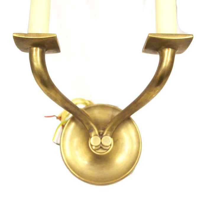 Visual Comfort 2 Candle Wall Sconce Solid Brass Light Fixture No Shade