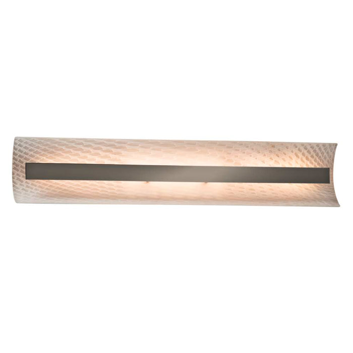 Justice Lighting Fusion LED 29 inch Brushed Nickel Vanity Light Wall Light in Weave