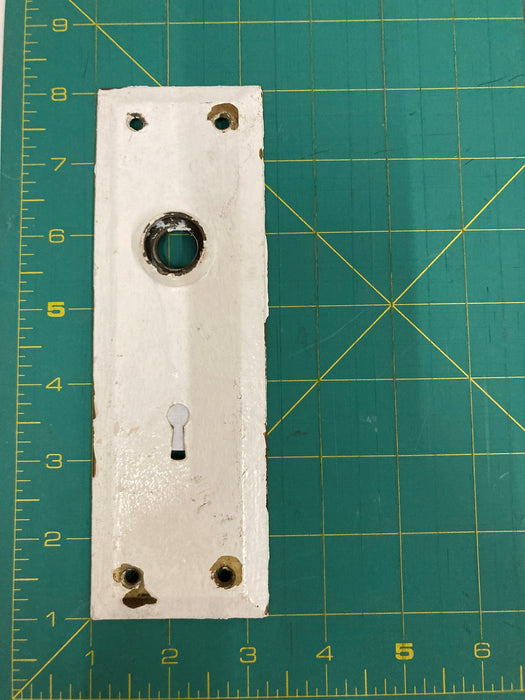white paint brass finish door plate