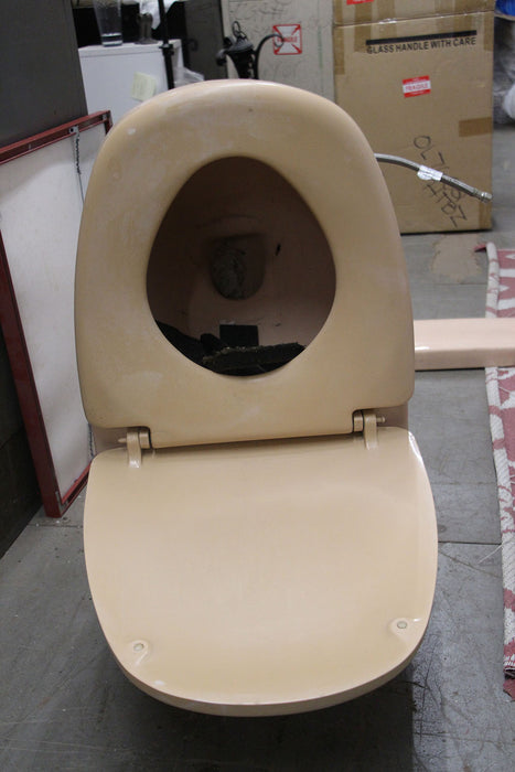 Vintage Mid Century 1960s American Standard Norwall Wall Hung Toilet w. Seat