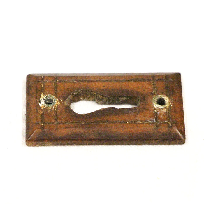 Antique Carved Wooden Key Cover Craftsman Door Hardware