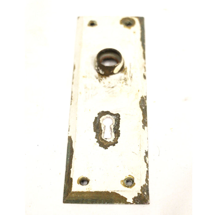 Antique Salvaged Brass Door Plate 7 x 2 1/4" Door Hardware
