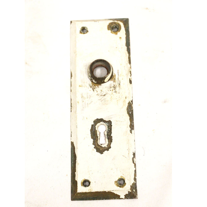 Antique Salvaged Brass Door Plate 7 x 2 1/4" Door Hardware