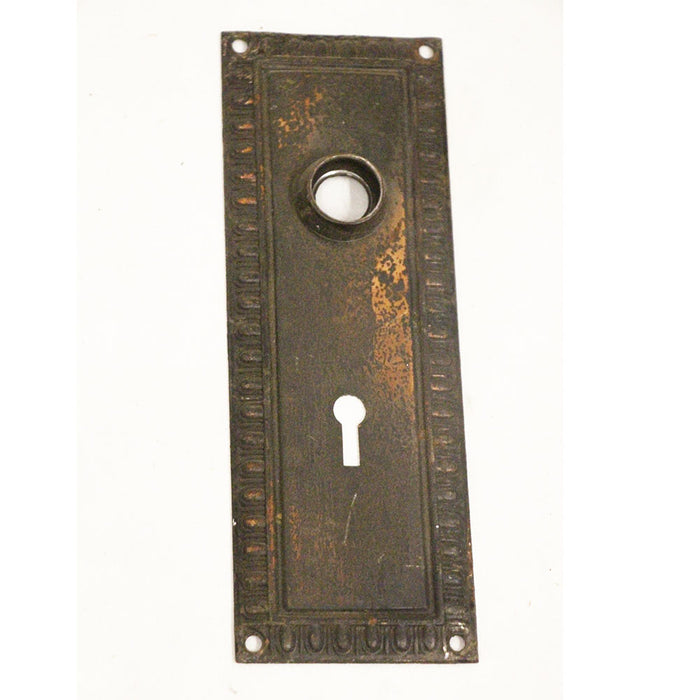Antique Metal Egg & dart Design Door plate 6 1/2 x 2 1/4