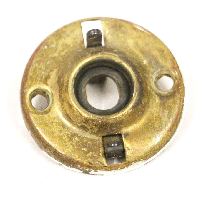 Antique solid brass privacy latch rosette 2 x 3/4" door hardware
