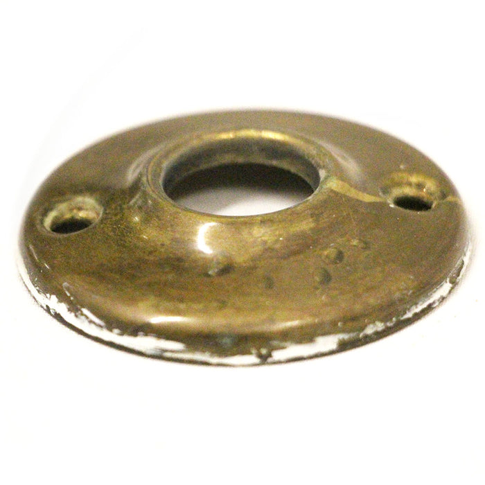 Antique raised brass rosette 2 hole 2 x 3/4 door hardware