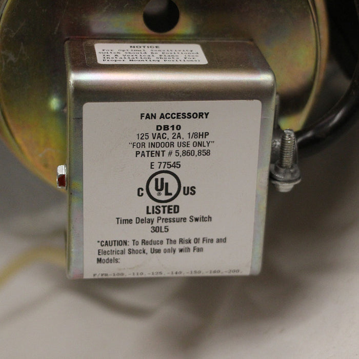 Fantech Dryer Booster Duct Fan, 115V, 9-3/4 Dia. DBF4XL