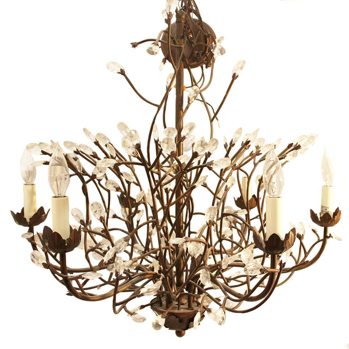 Currey & Company Crystal Buds 6 Light Cupertino Chandelier