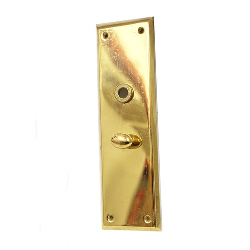 Brass Door Plate w Thumb Latch 10" x 3"