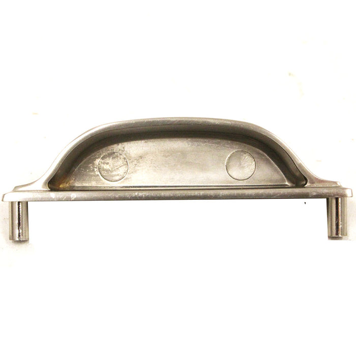 Rejuvination Caldwell Satin Nickel 4" Cup Pull Single Pull Drawer Cabinet Hardware