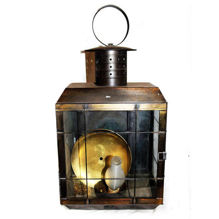 Vintage Brass Exterior Wall Mount Cage Light