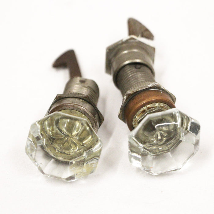 Antique Latched Crystal Drawer Pulls Set of 2