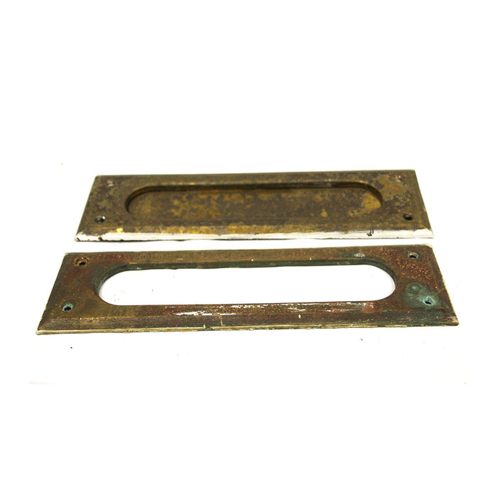 Antique Metal Mail Slot Rusted Door Hardware 10 x 3"