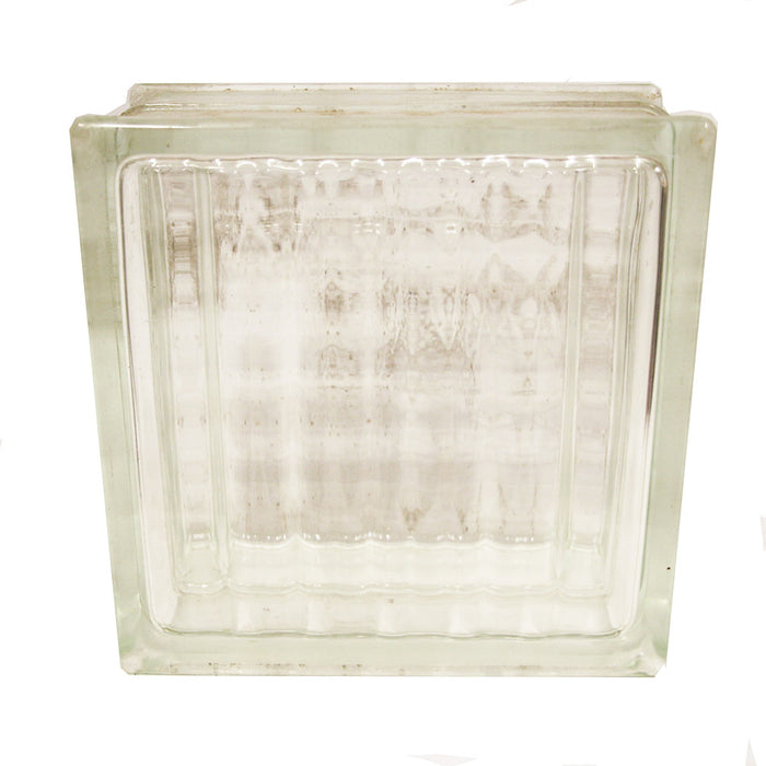 Vintage Glass Block Wavy Textured Surface