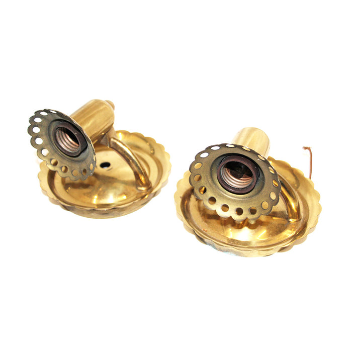 Lightolier Vintage Brass Sconces Pair Polished Brass Lighting