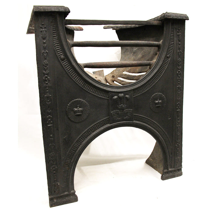 Antique Georgian Cast Iron Hob Grate Fireplace