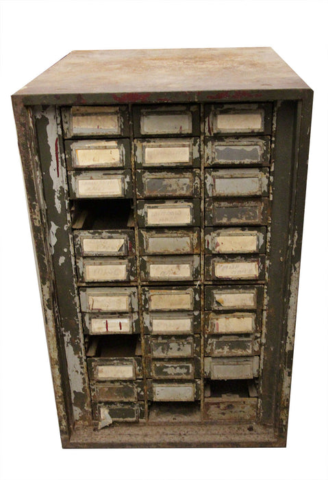 Vintage Industrial Machinist Storage Unit w Drawers