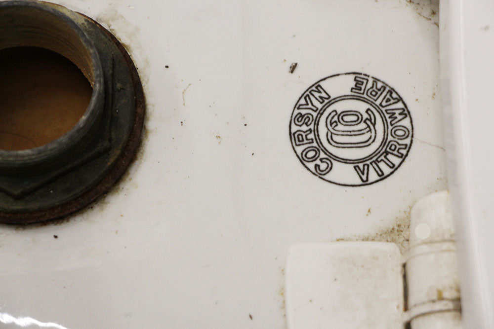Antique Crane Toilet Wall Tank Vintage Plumbing Corsyn Vitroware