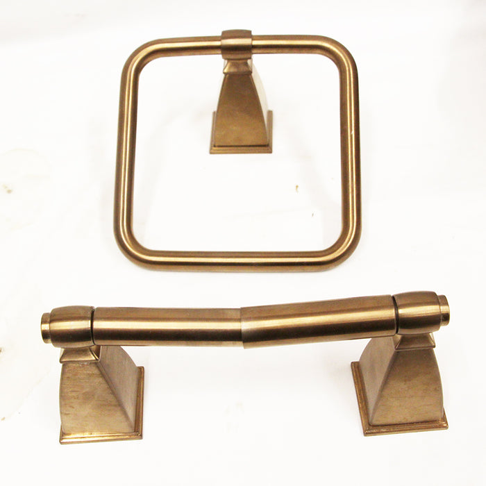Brizo "Visi" Bathroom Accessories Copper Bronze Finish Tissue Holder Towel Ring