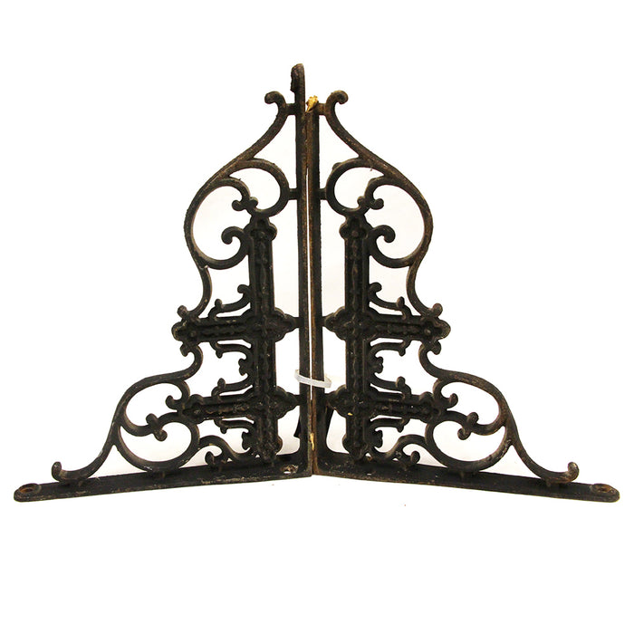 Antique Cast Iron Shelf Brackets Eastlake Style Victorian Ornate Design