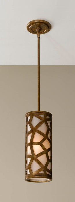 Feiss Medina Single Light Mini Pendant in Oxidized Bronze Modern Design
