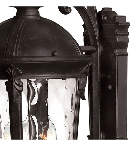 Hinkley 1898BK Windsor 3 Light 21 inch Black Outdoor Wall Lantern, Small