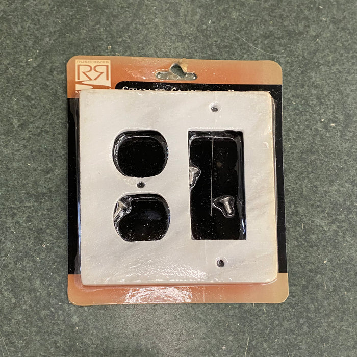 Stone Double Outlet/Rocker Switch Plate in Lansdale