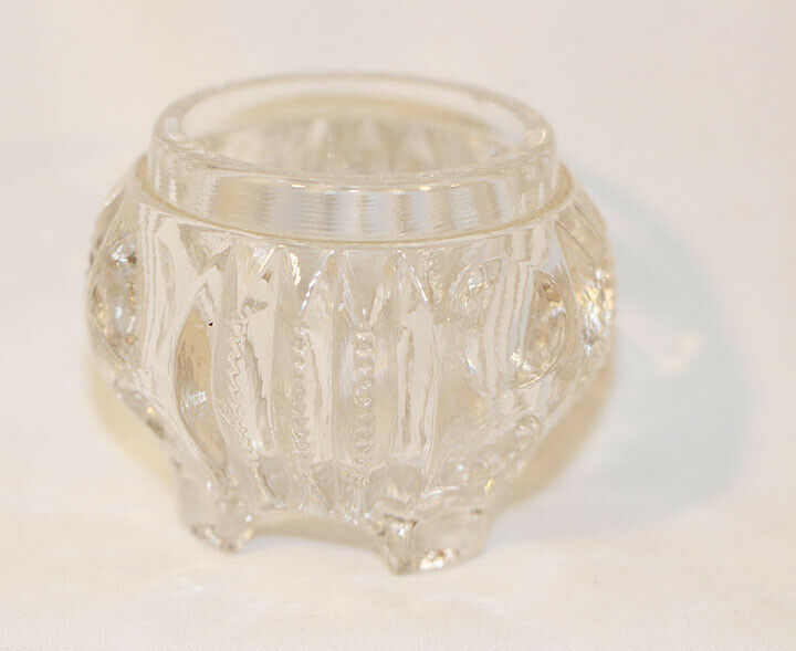 Small Cut Glass Bowl Dish Ink Well Clear Crystal Tea Light Holder