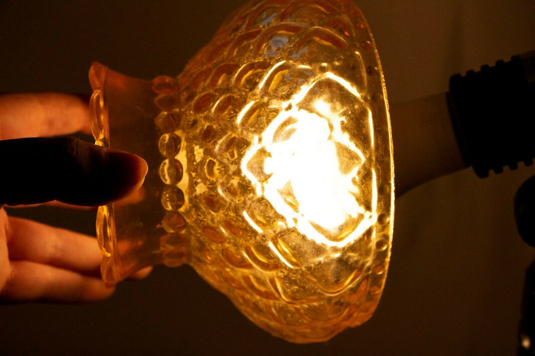 Vintage Fenton Glass Lampshade Orange Quilted Gas Lamp Antique Lightin —  EcoBuilding Bargains