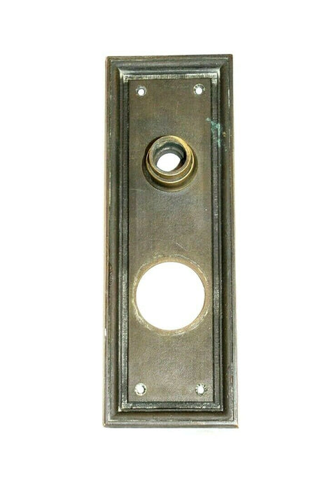 Antique Corbin Door Plate Solid Brass Heavy Duty Simple Rectangle Framed Design