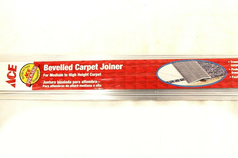 Ace Beveled Carpet Joiners 2 x 36" Satin Nickel High to Medium Height Carpet