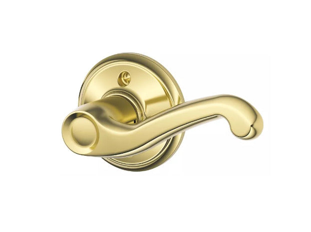Schlage Dummy Trim Door Lever Set Polished Brass Right Hand Plymouth Flair