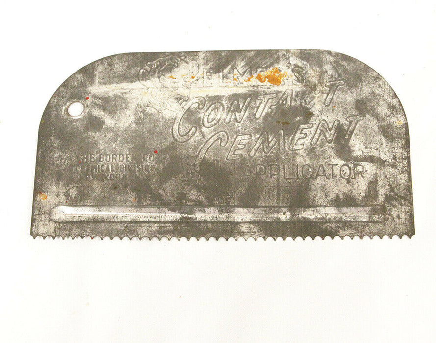Vintage Elmers Contact Cement Applicator Tin Advertising Tool DIY Memorabilia