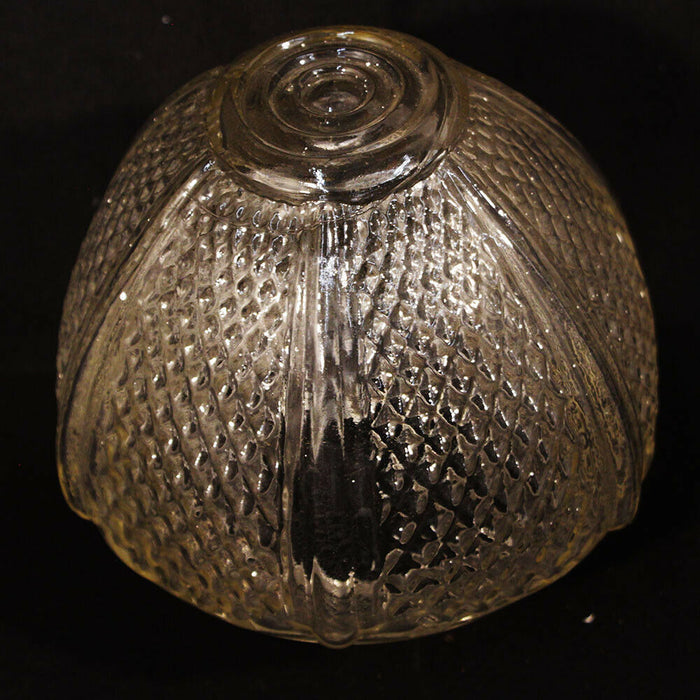 Vintage Acorn Glass Lampshade Clear Texture Design Printed 6.5 x 6"