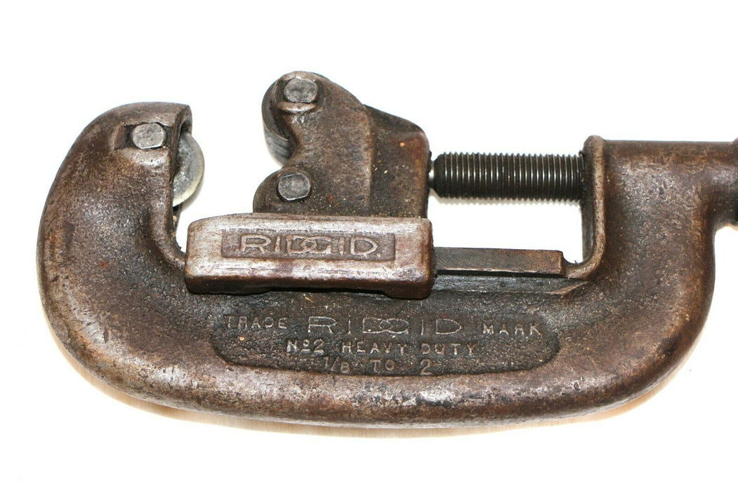 Vintage Ridgid Pipe Cutter Clamp No. 2 fits 1/8 - 2" Large Heavy Duty