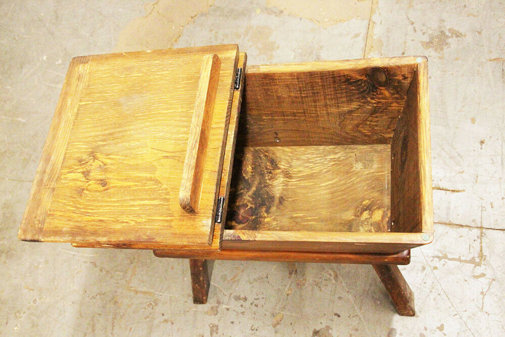 Antique Dough Bin Kneading Table w. hinge Storage Baking Unit Furniture