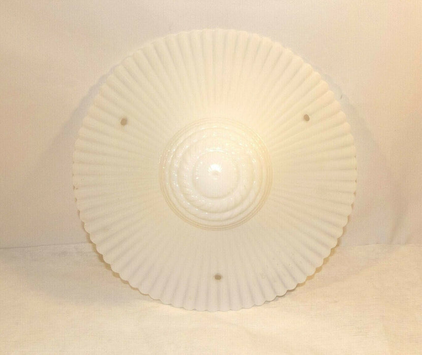 Vintage Ballchain Lampshade Opalescent Milk Glass Wall Mounted Light Cover