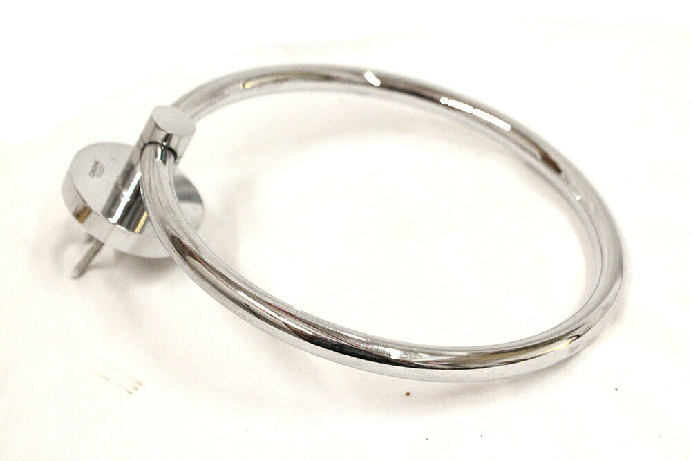 Grohe 7" Chrome Towel Ring Wall Mounted Bathroom Accessory